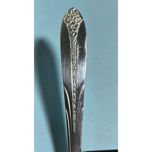 National Silver Co Silver plate Pierced Pie Server  8¼"  Rose - Picture 5 of 5